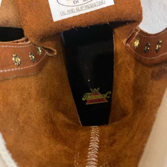 Thorogood American heritage 6" tobacco moc toe Tan work boots for men size 7.5D - Picture 13 of 16